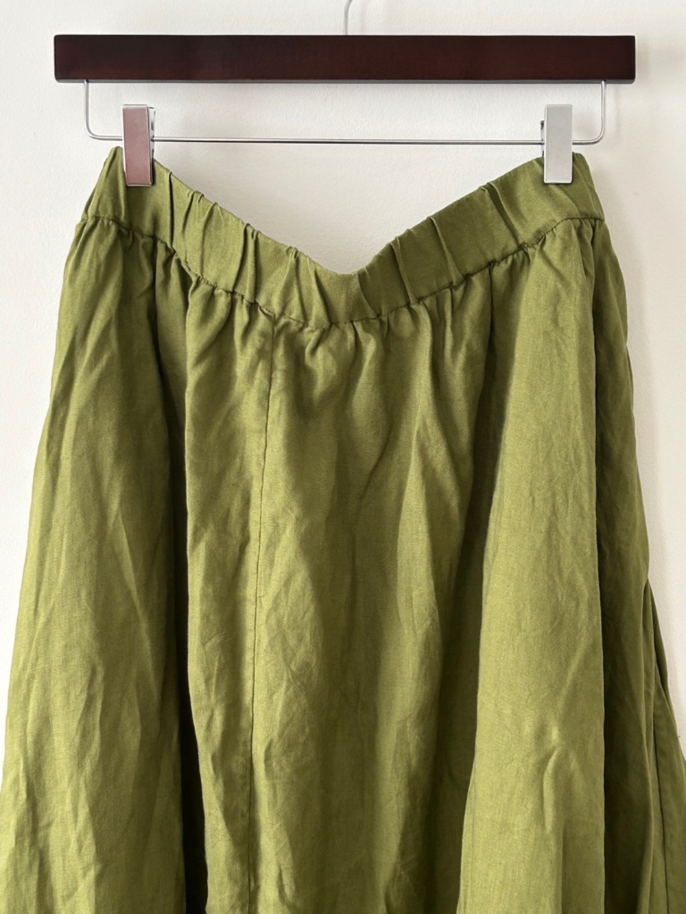 Boden 100% Linen Olive Green Maxi Skirt - Picture 2 of 16